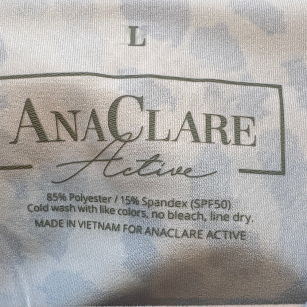 Ana Claire Active Blue and Gray Animal Print Dress SPF 50 Sz L - Picture 7 of 7